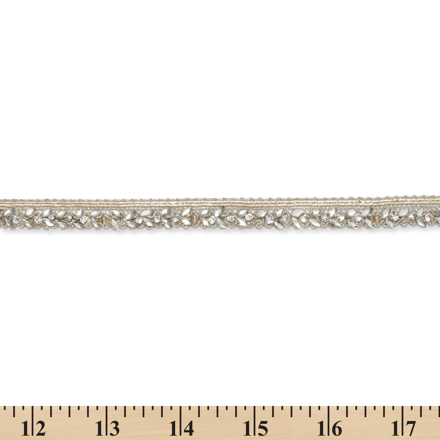 0.5 Inch Bedazzled Rhinestone Corded Trim (9.8 Yards / 9 Meters) - Image 10