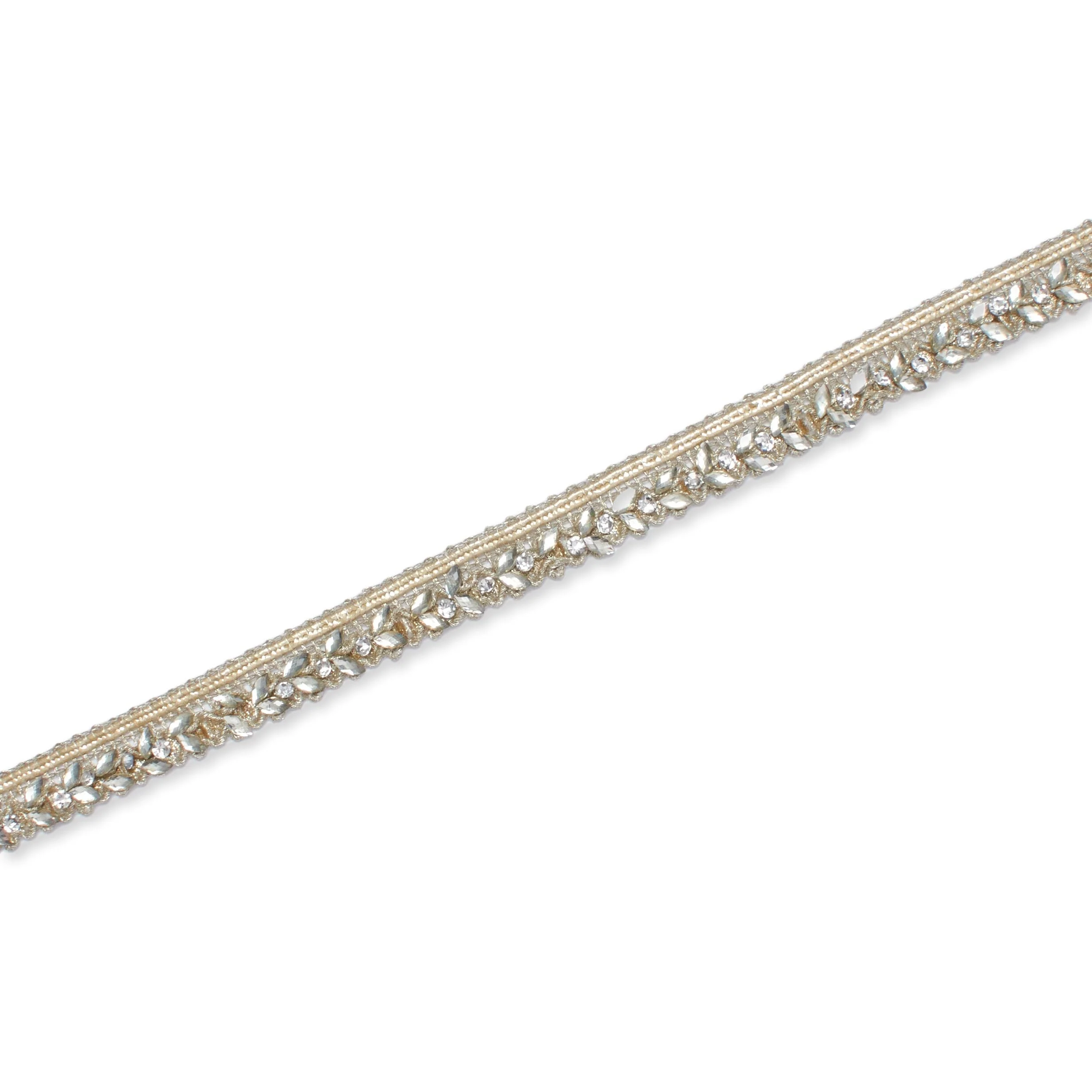 0.5 Inch Bedazzled Rhinestone Corded Trim (9.8 Yards / 9 Meters) - Image 8