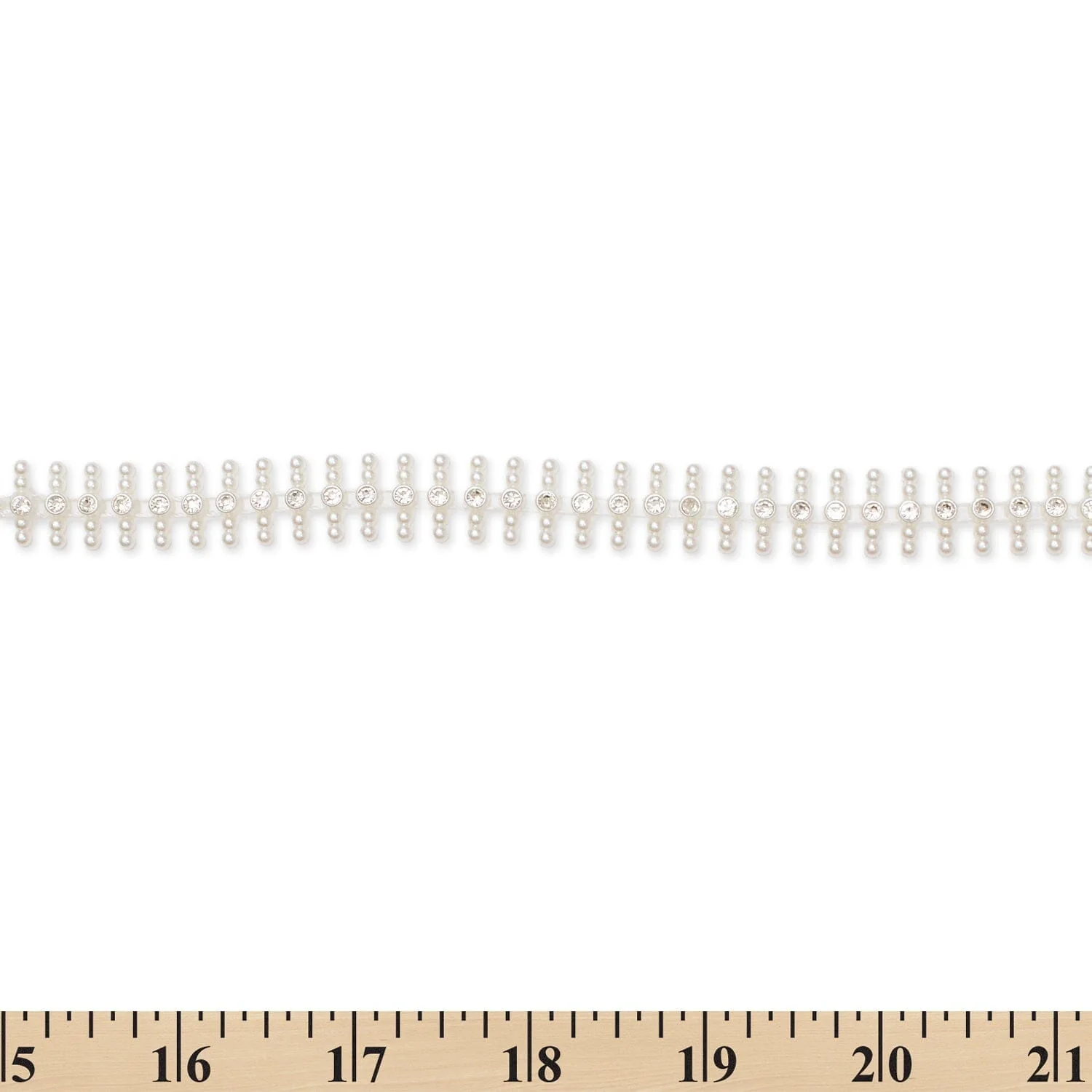 1/2 Inch Parisian Pearly Rhinestone Chain Trim (10 Yards) - Image 3