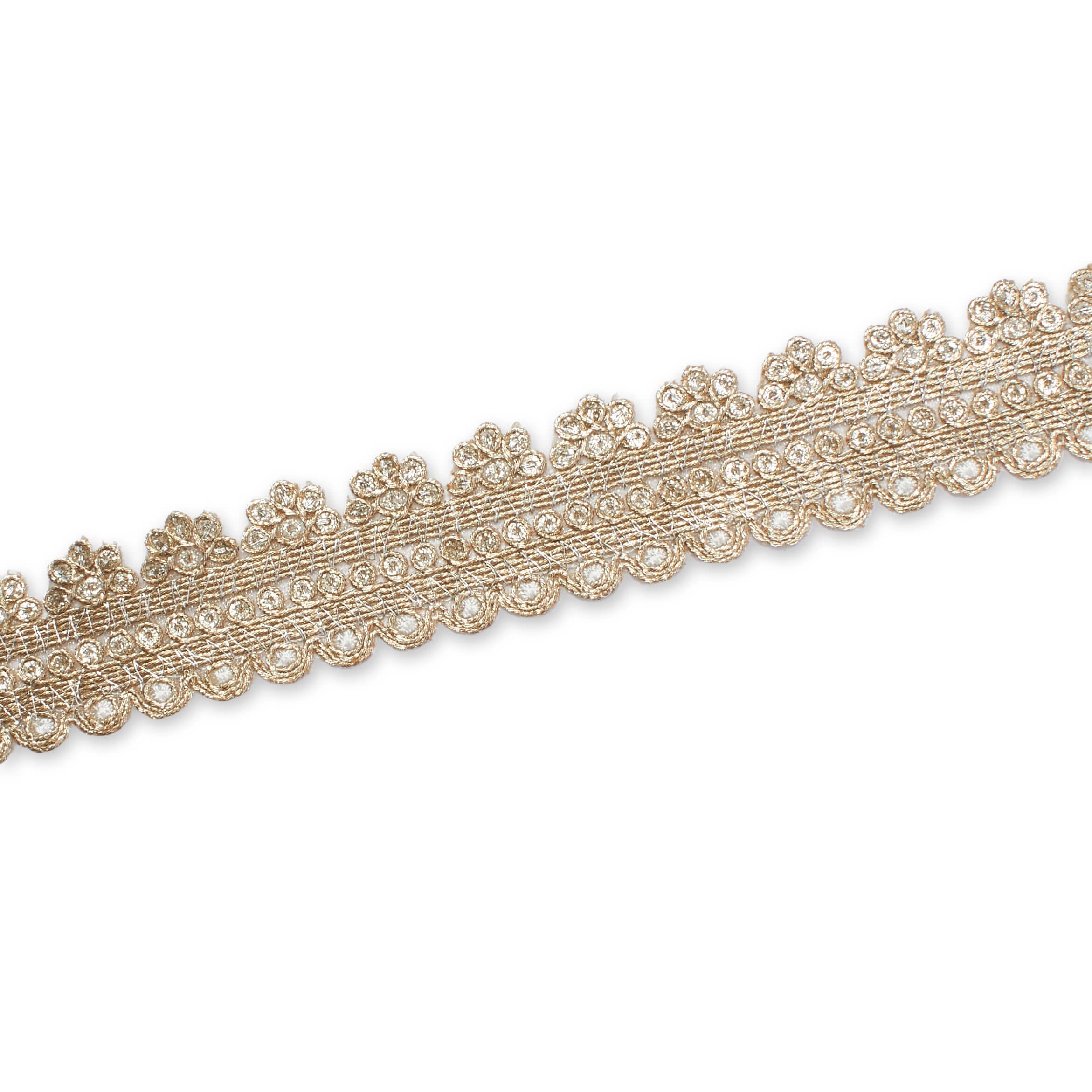 1 Inch Floral Striped Corded Sequin Mesh Trim (9.8 Yards / 9 Meters) - Image 11