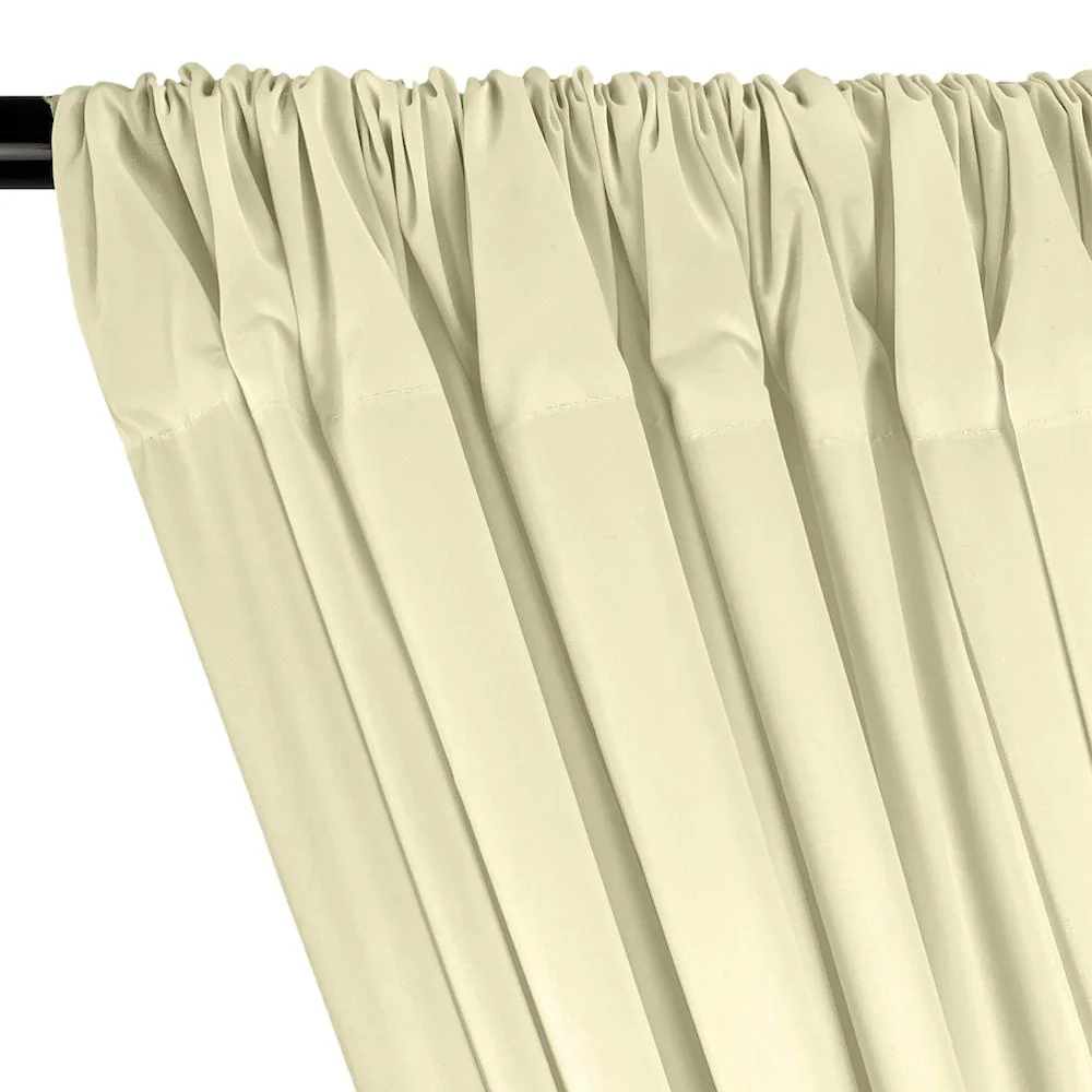100% Cotton Broadcloth Rod Pocket Curtains - Off White - Image 2