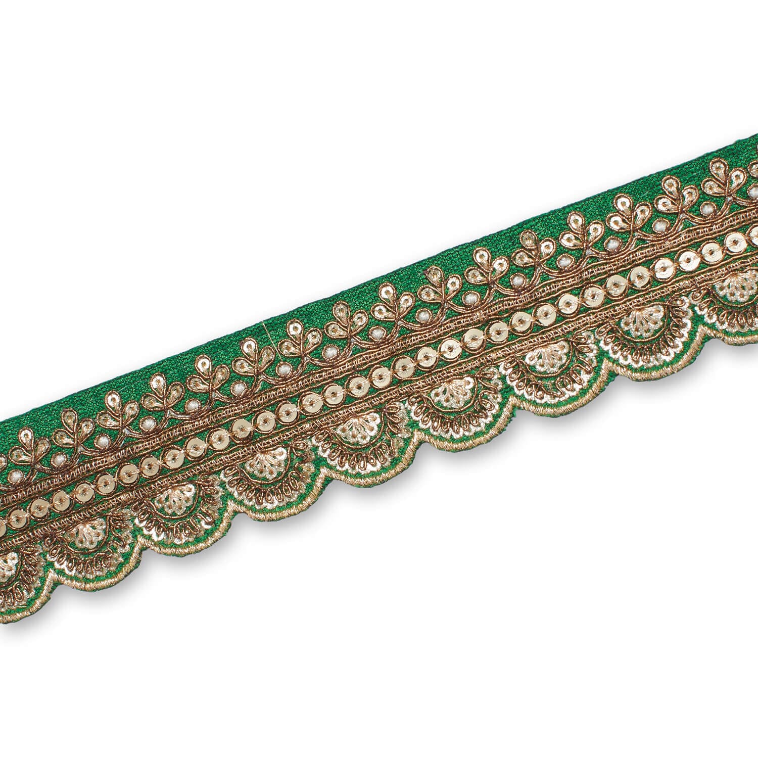 2 Inch Regal Gold Metallic Sequined Cording On Plain Woven Trim (9.8 Yards / 9 Meters) - Image 20