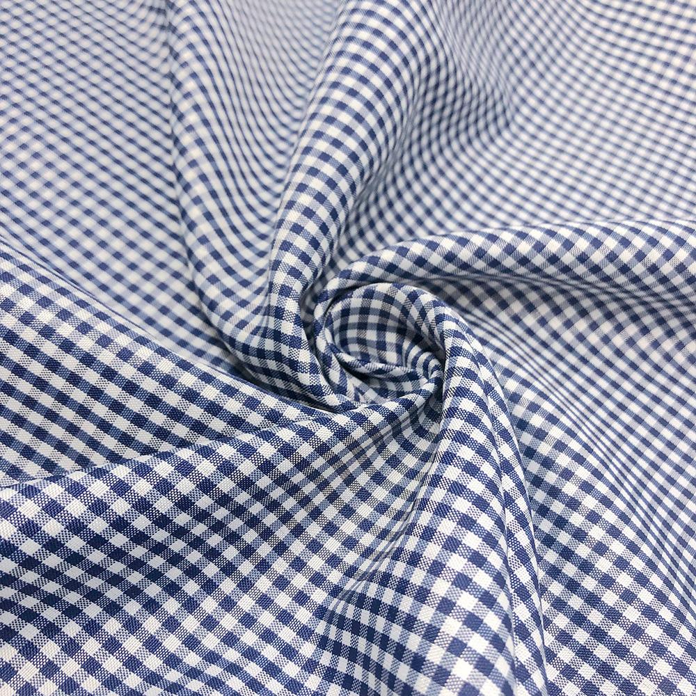2 mm Gingham Check Plaid Polyester Cotton Poplin - Image 20