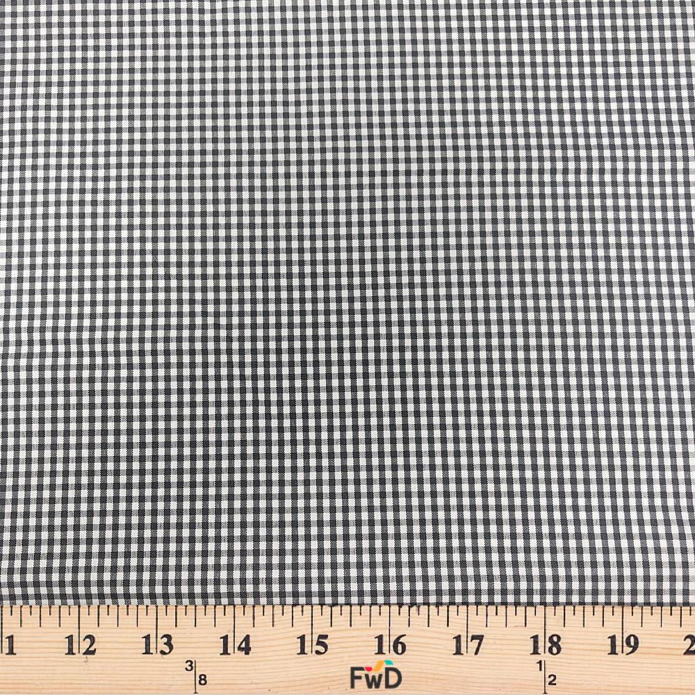 2 mm Gingham Check Plaid Polyester Cotton Poplin - Image 37