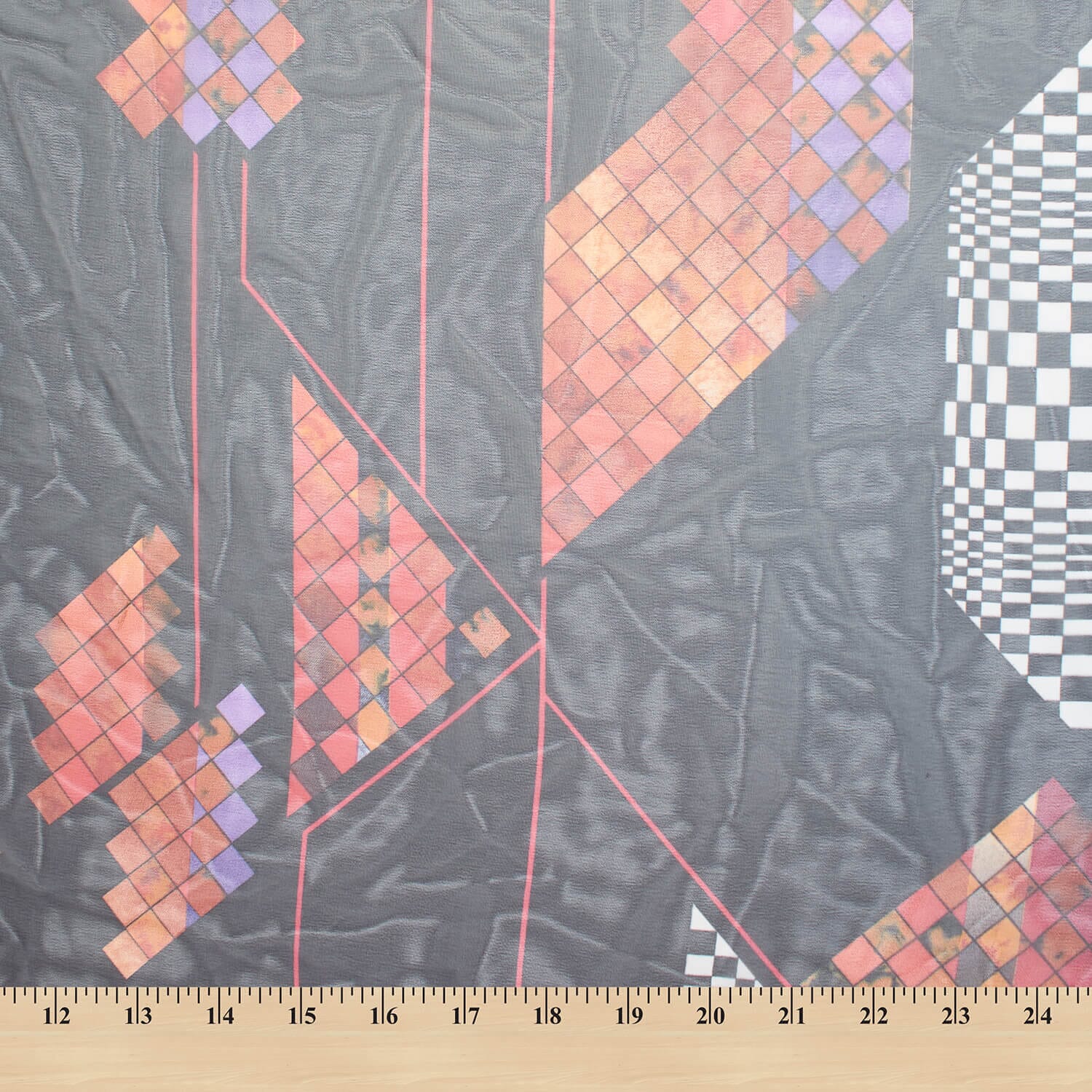 Abstract Geometric Printed Polyester Chiffon (54 Inch) - Image 3