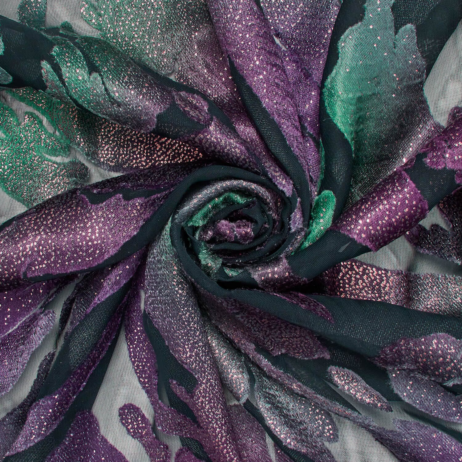 Abstract Metallic Embroidered Chiffon Jacquard - Image 7