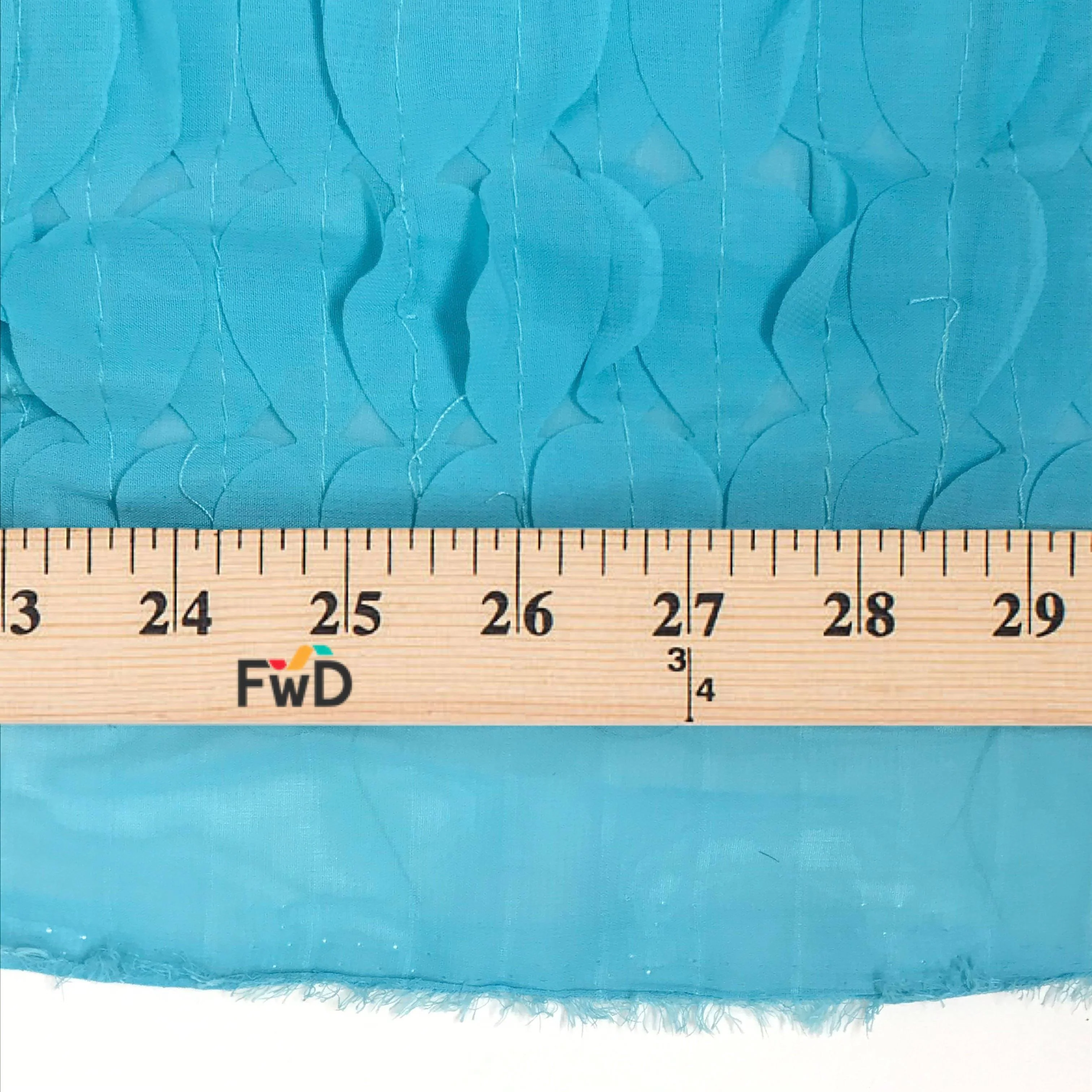 Aqua Leaf Ruffle Chiffon - Image 5