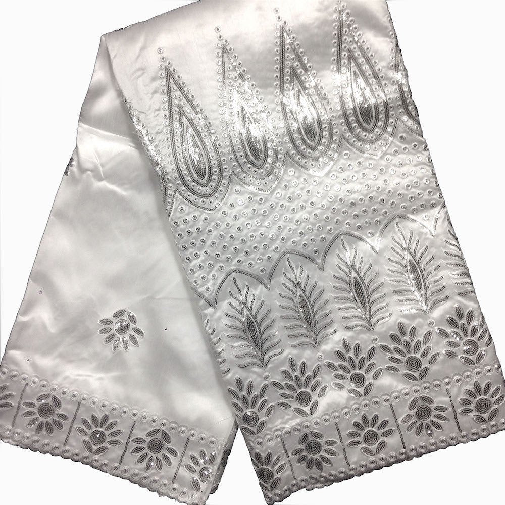 Baronial African George Taffeta - Silver
