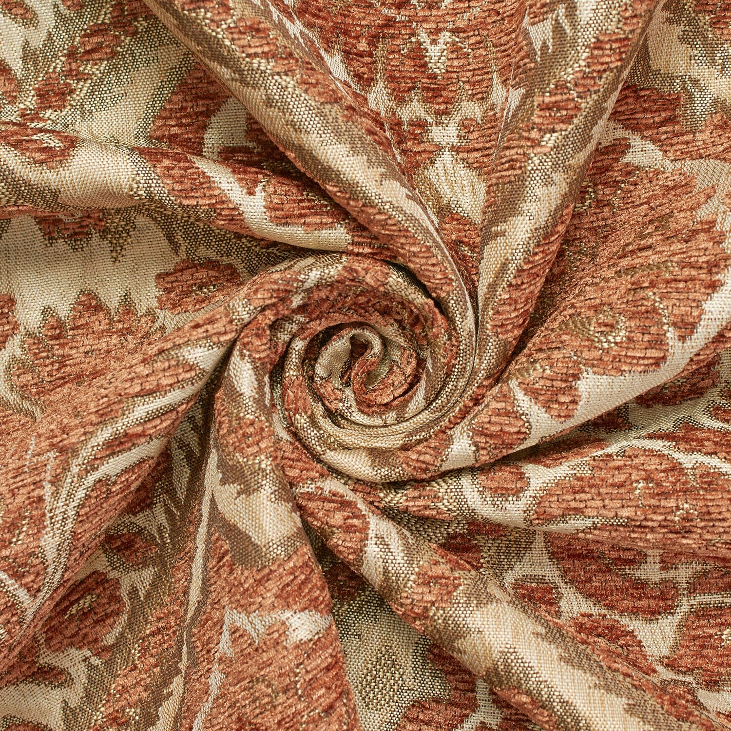 Baroque Floral Two Tone Polyester Chenille Damask Jacquard - Image 3