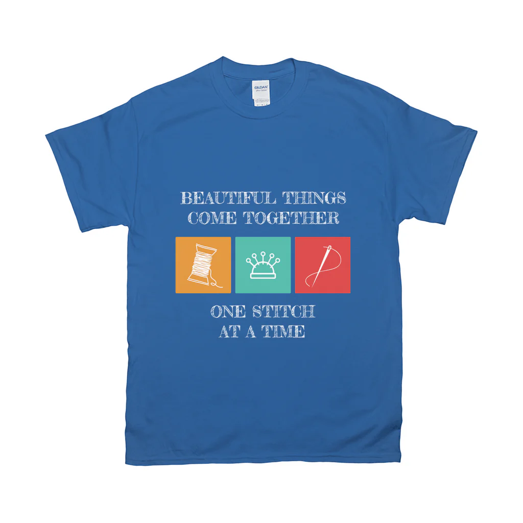 Beautiful Things Come Together One Stitch At A Time Tee - Image 5