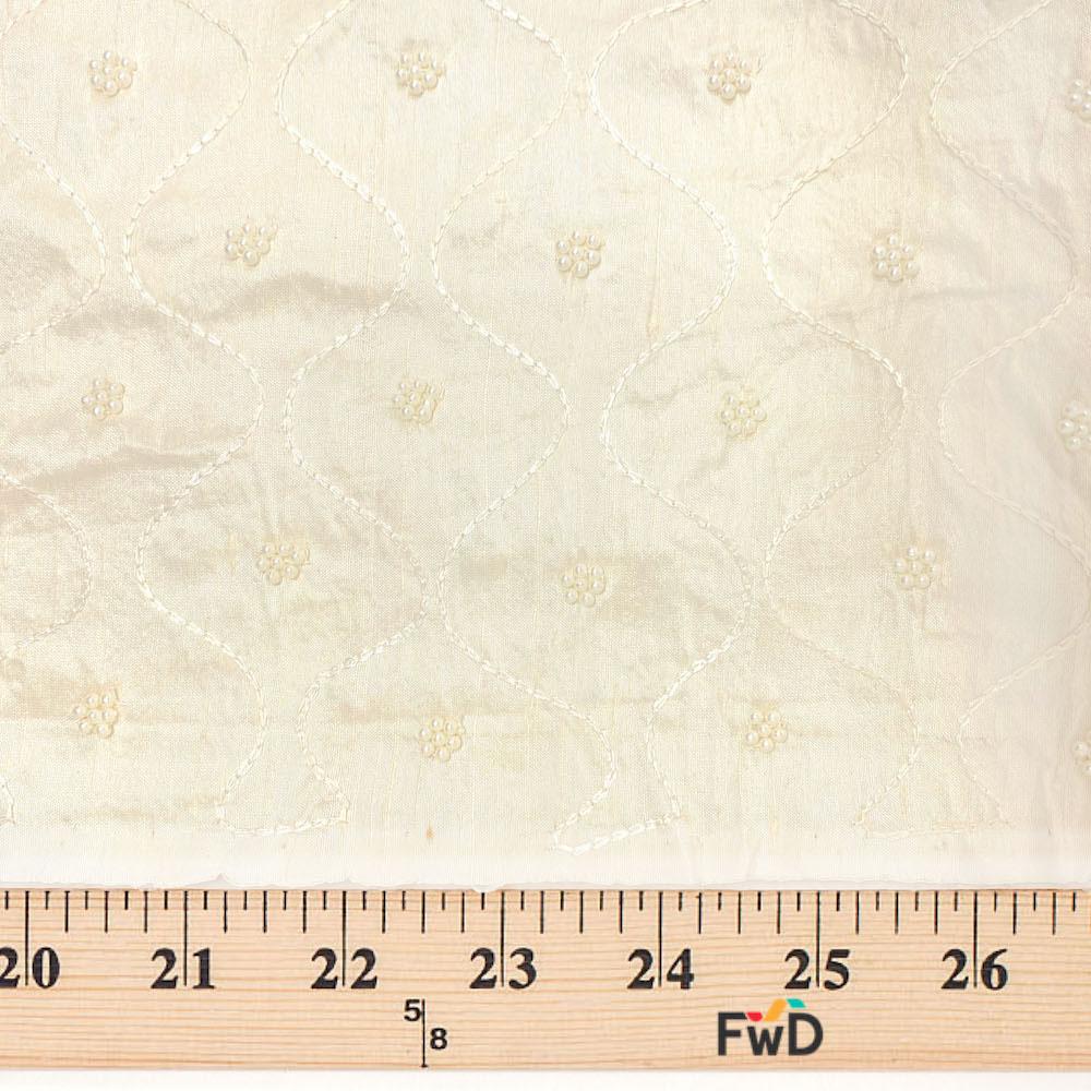 Beige Ogee Pearl Silk Dupioni - Image 4