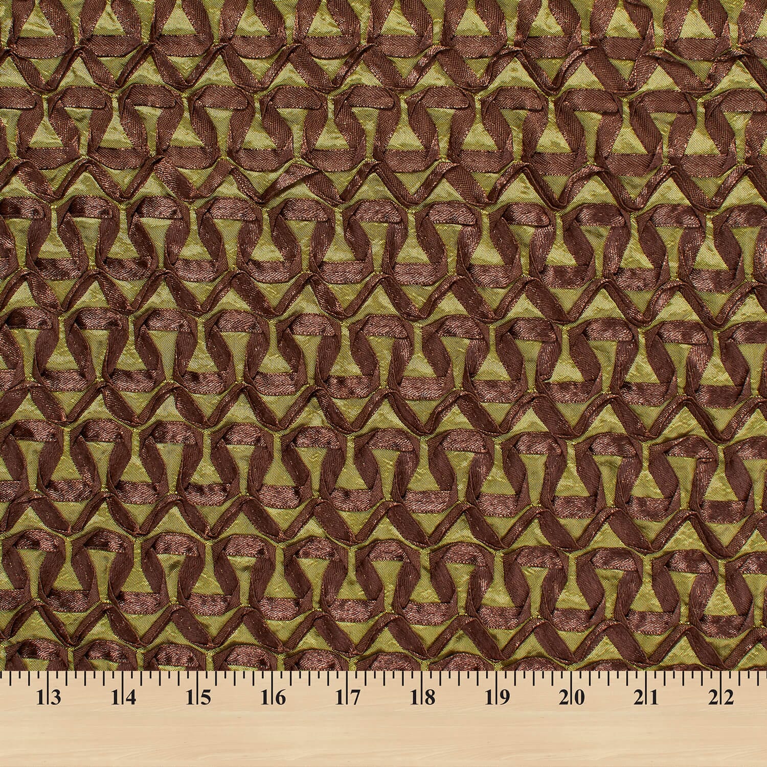 Black Geometric Ribbon On Taffeta - Image 4