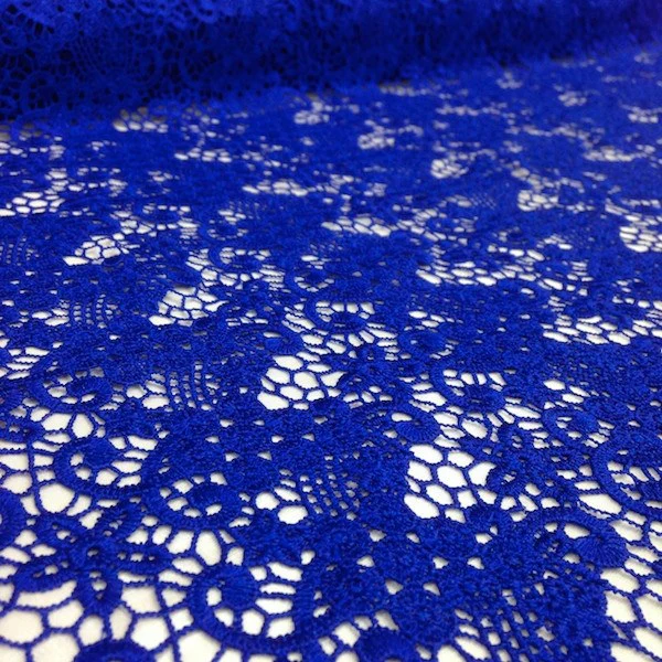 Royal Blue Berry Guipure French Venice Lace - Image 4