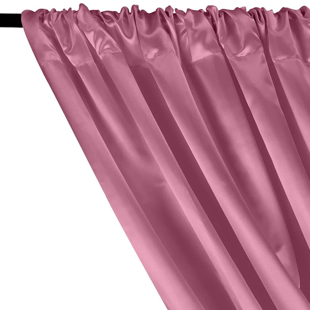 Bridal Satin Rod Pocket Curtains - Light Pink - Image 2
