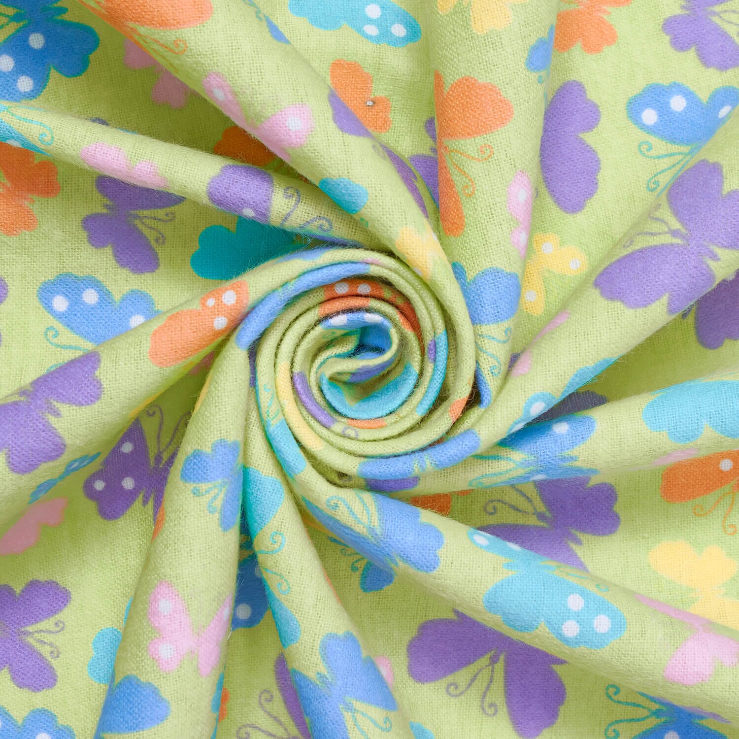 Butterfly Printed Cotton Flannel - Image 6