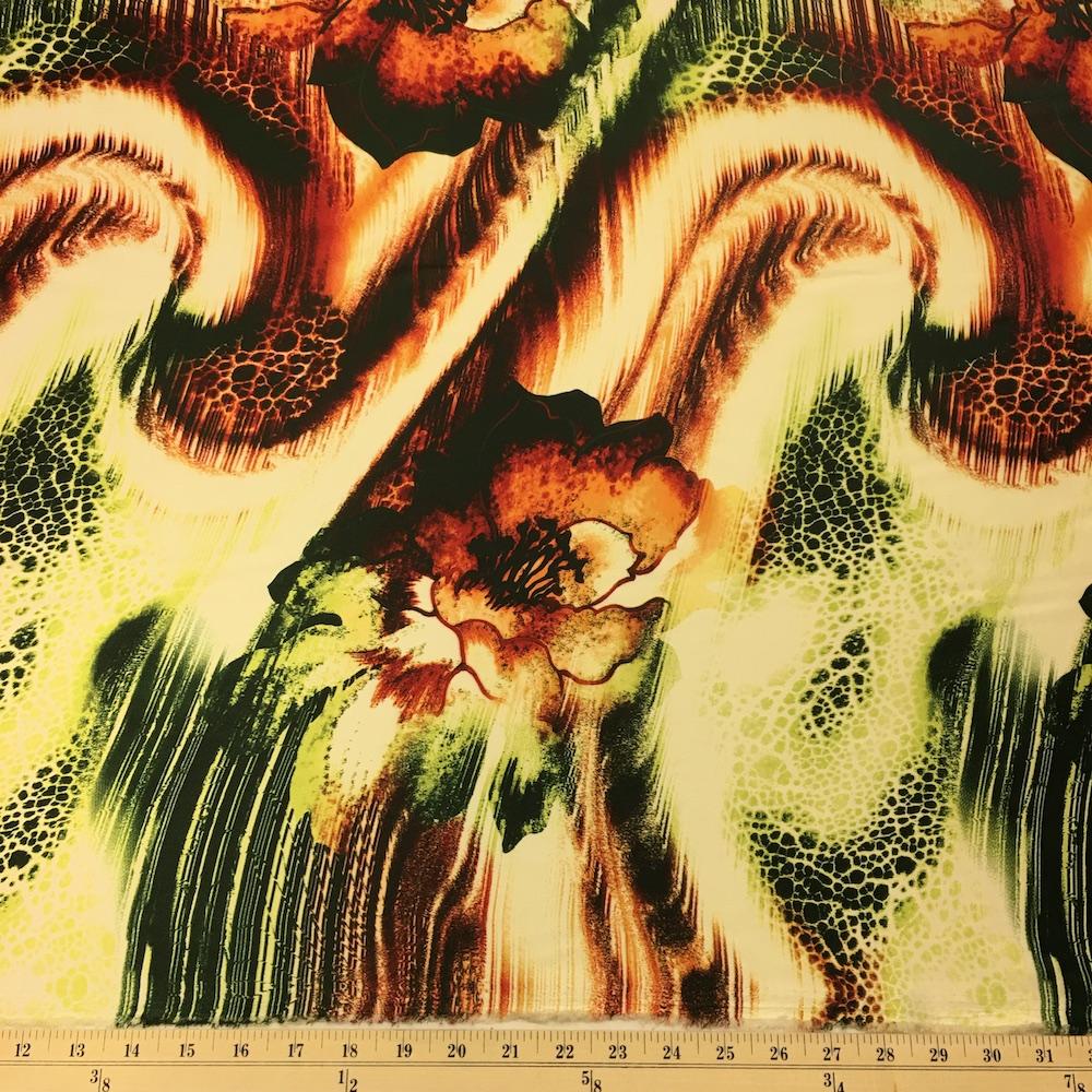 Claritza Red Printed Charmeuse