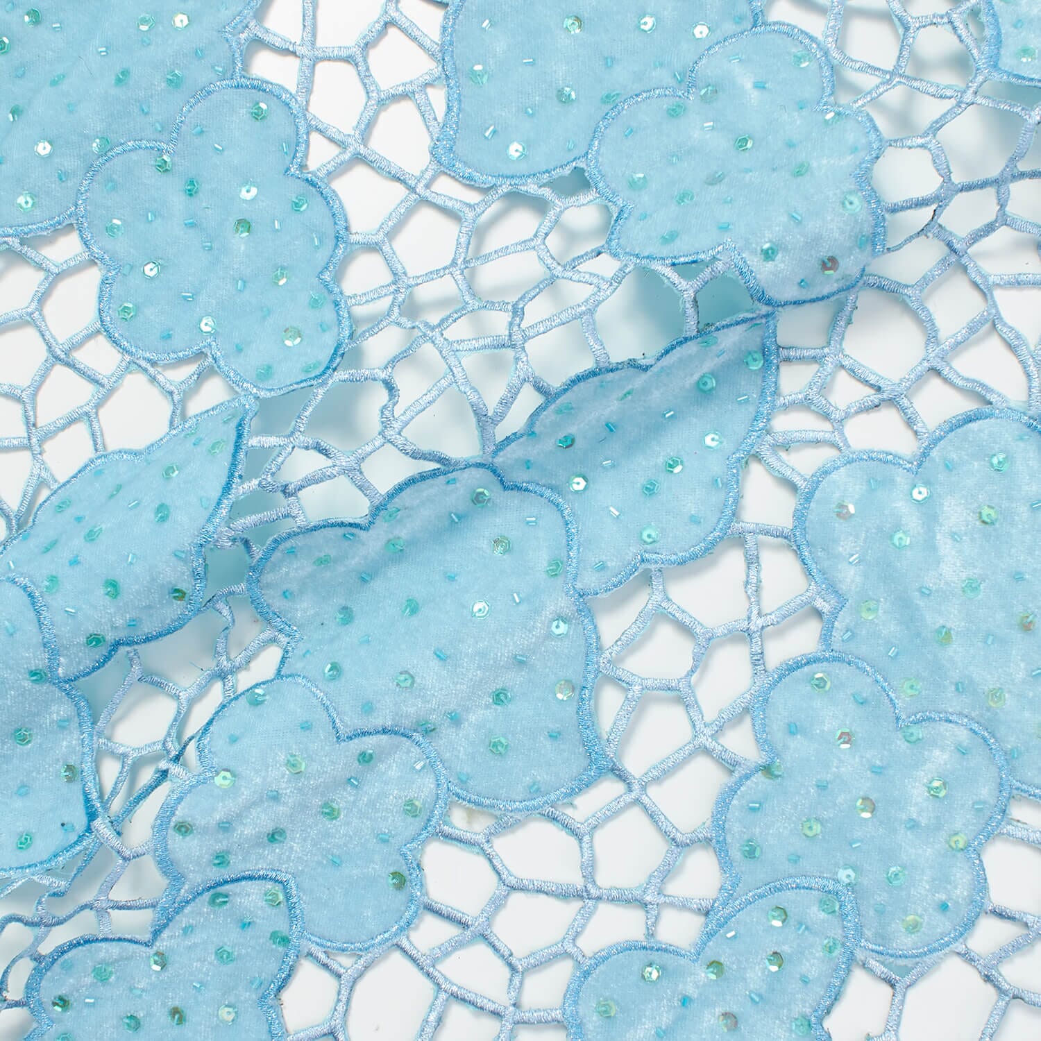 Cloud Embroidery Velvet Lace - Image 6