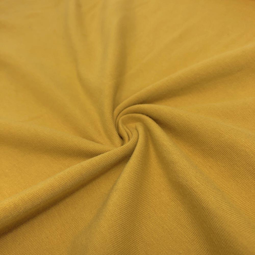 Cotton Jersey Rod Pocket Curtains - Gold - Image 3