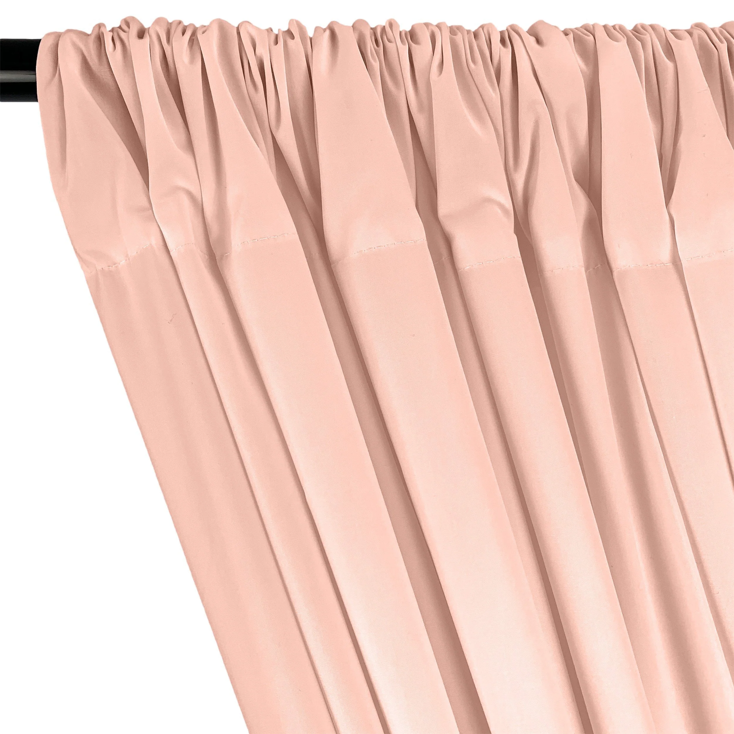 Cotton Polyester Broadcloth Rod Pocket Curtains - Pink - Image 2