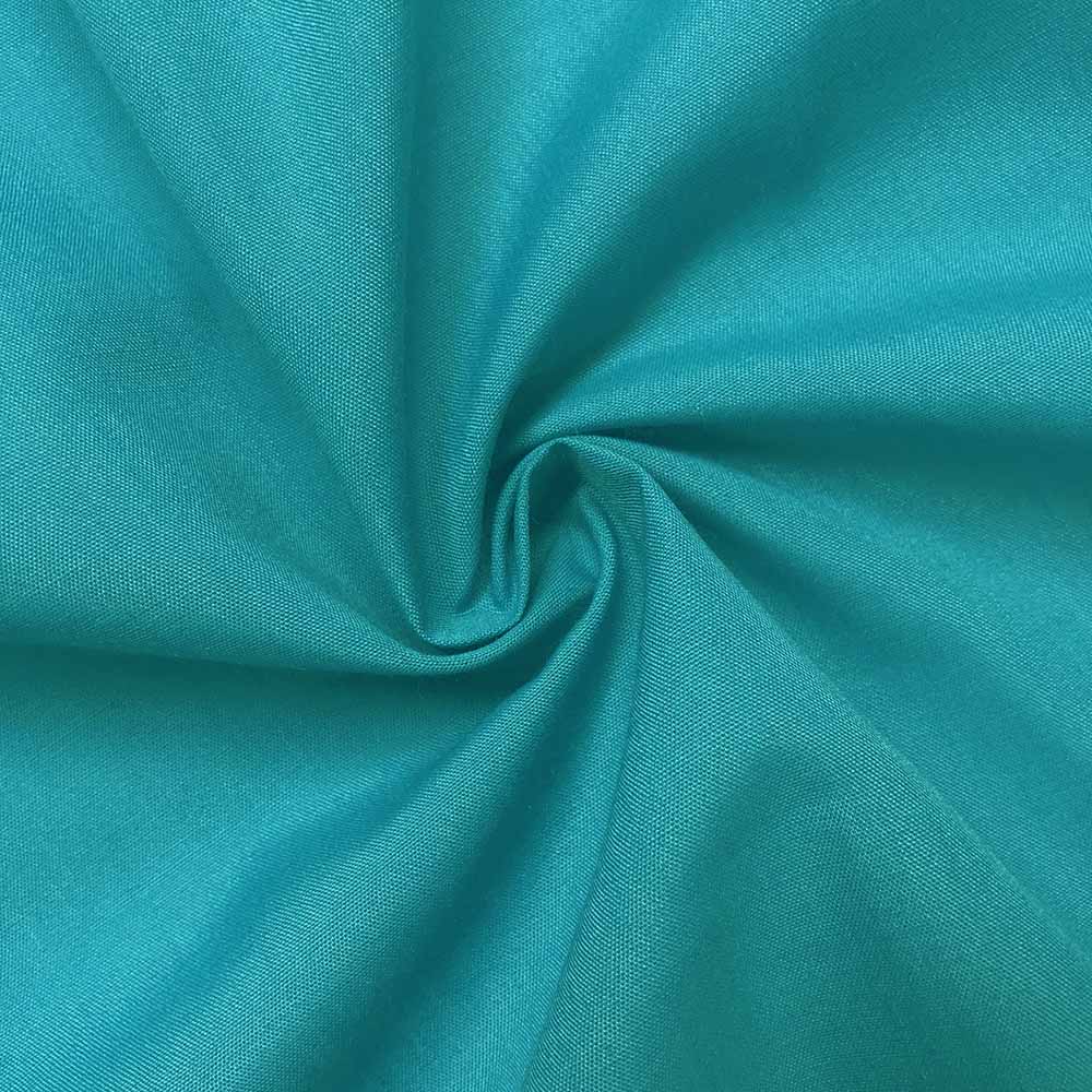 Cotton Polyester Broadcloth Rod Pocket Curtains - Turquoise - Image 3
