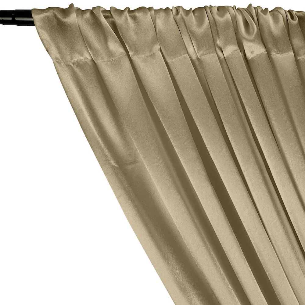 Crepe Back Satin Rod Pocket Curtains - Champagne - Image 2