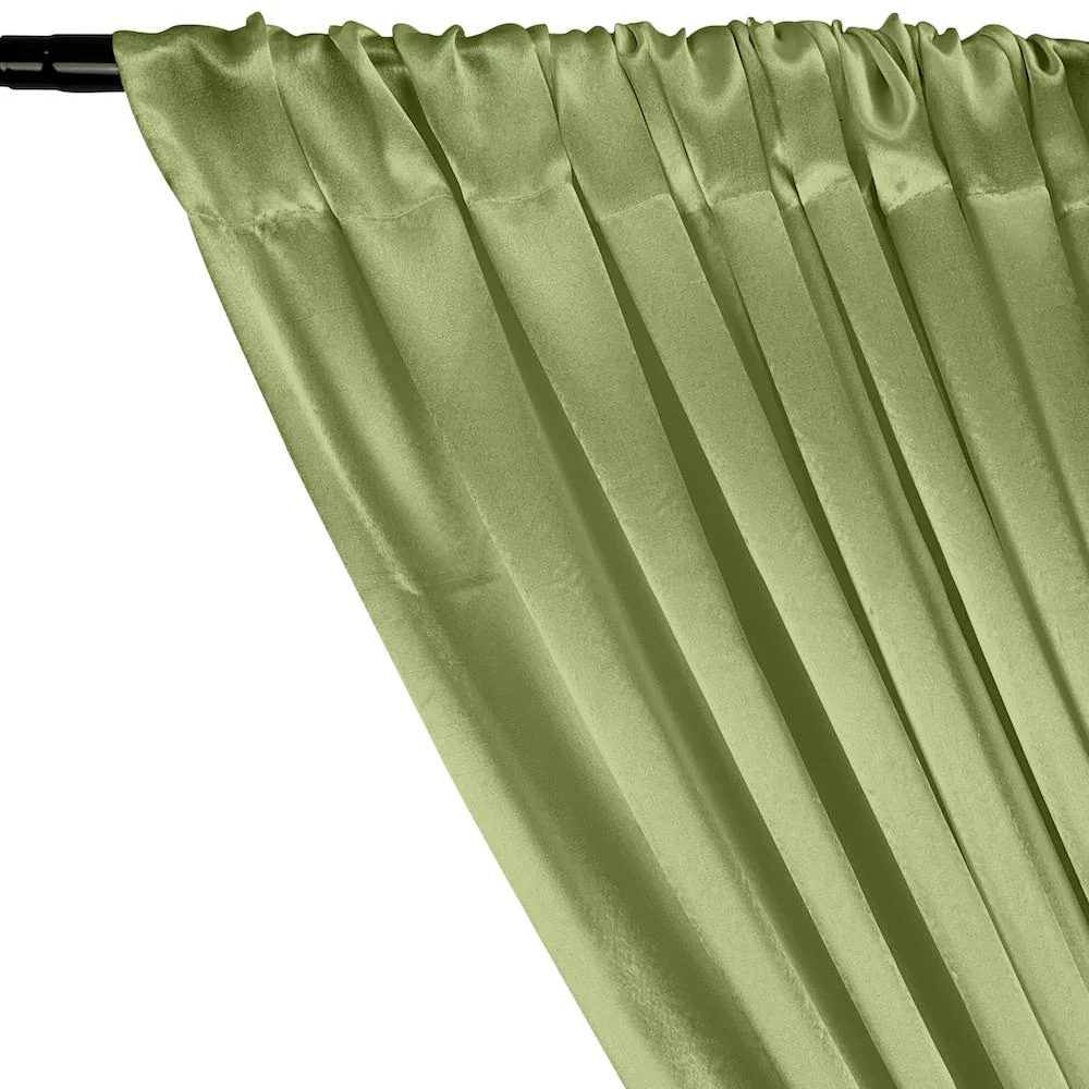 Crepe Back Satin Rod Pocket Curtains - Mint - Image 2