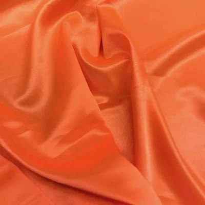 Crepe Back Satin Rod Pocket Curtains - Neon Orange - Image 3