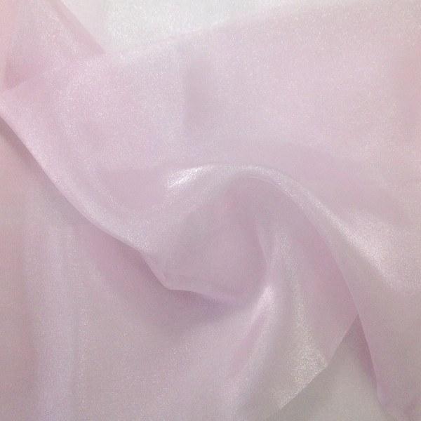 Crystal Organza Rod Pocket Curtains - Pink - Image 3