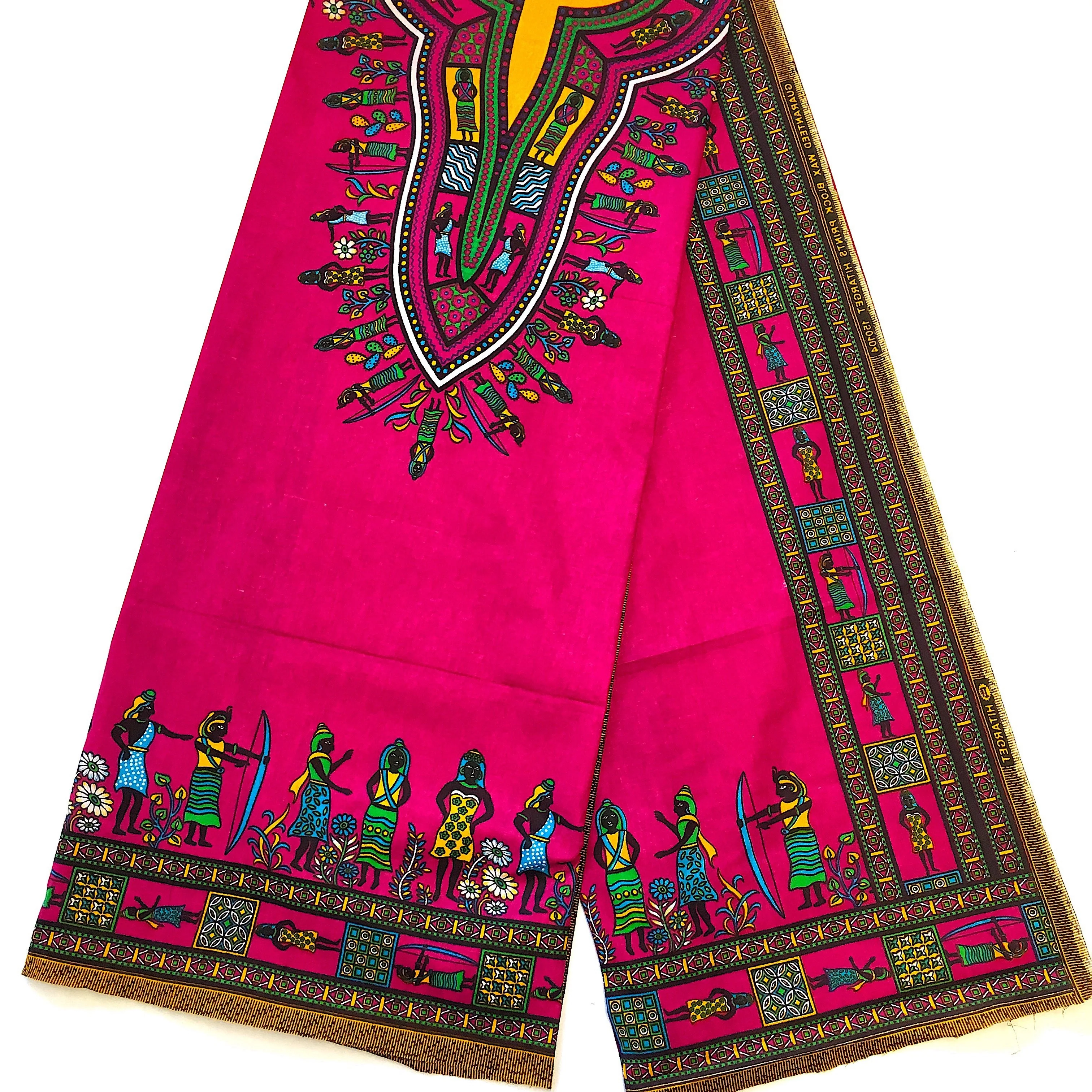 Dashiki Angelina African Print - Fuchsia