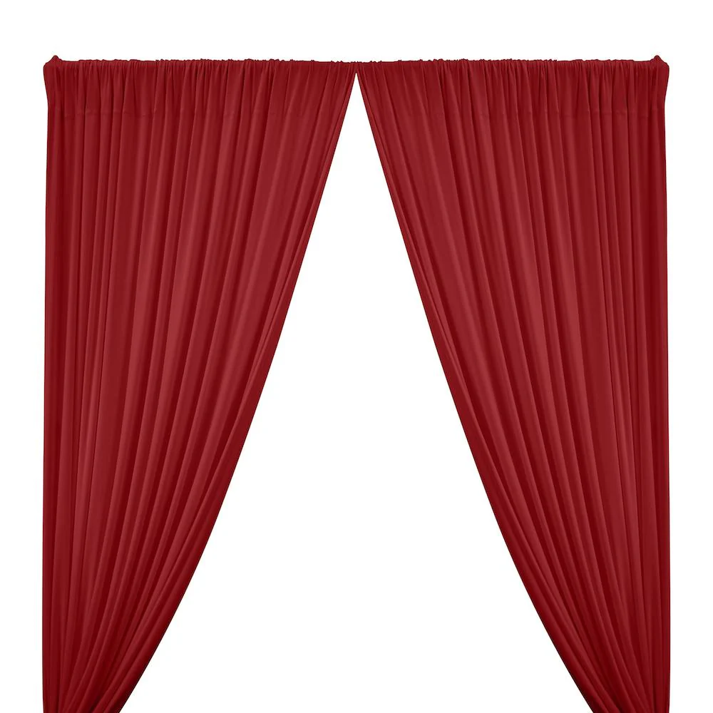 DTY Double-Sided Brushed Rod Pocket Curtains - Red