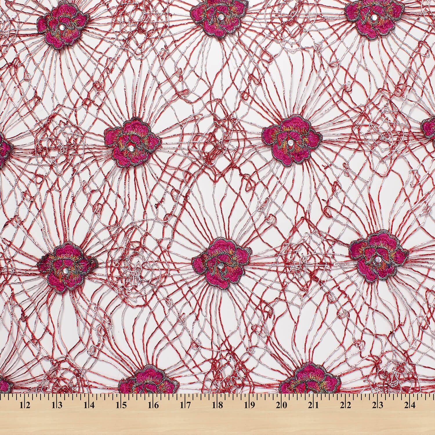 Embroidered Daisy Floral Corded Lace - Image 5