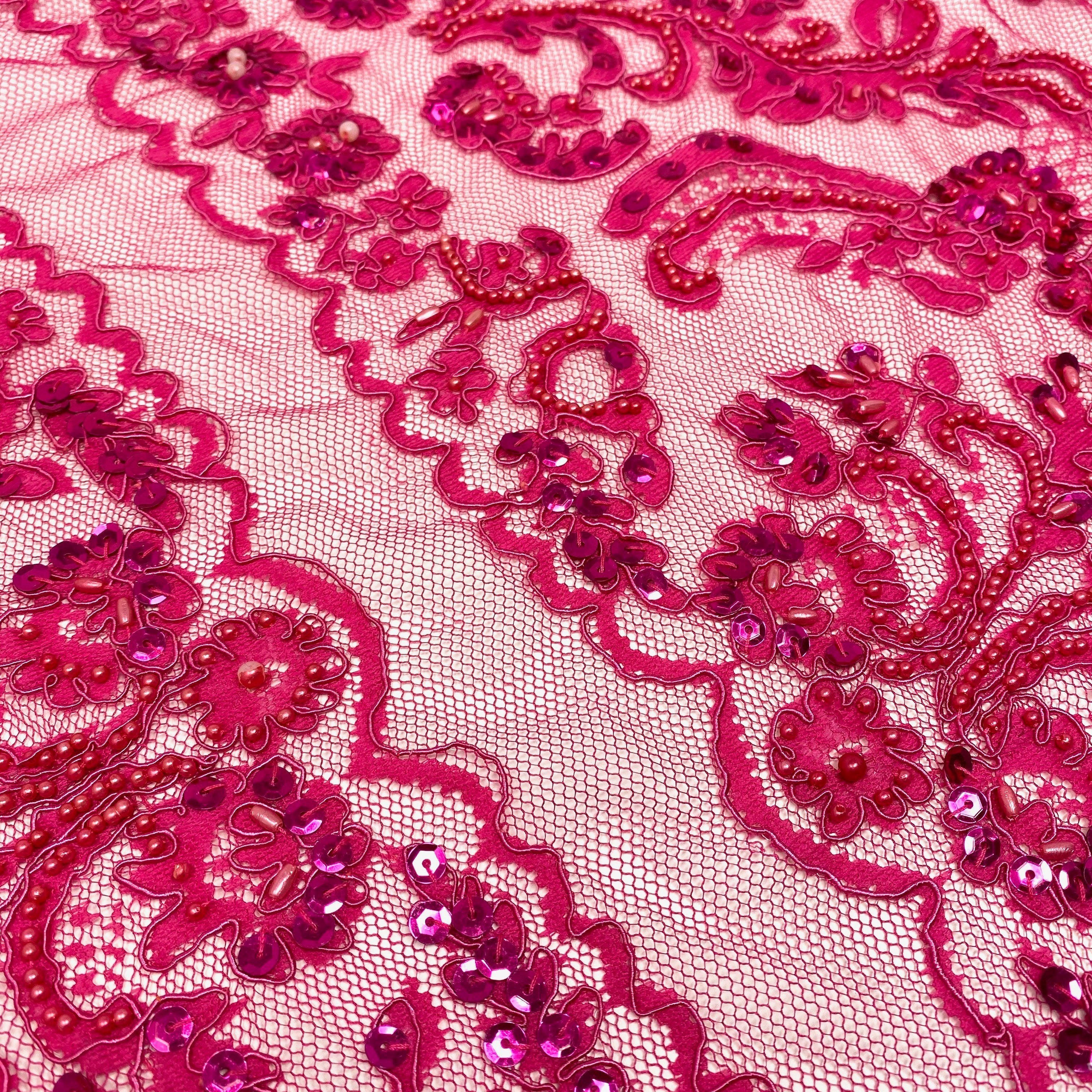 Empire Beaded Bridal Sequins on Mesh - Image 12