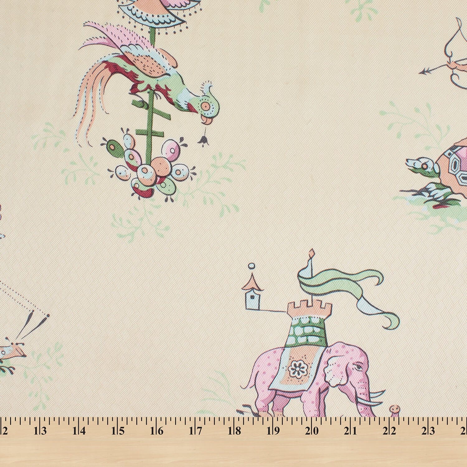 Far East Printed Geometric Jacquard Charmeuse Satin - Image 3