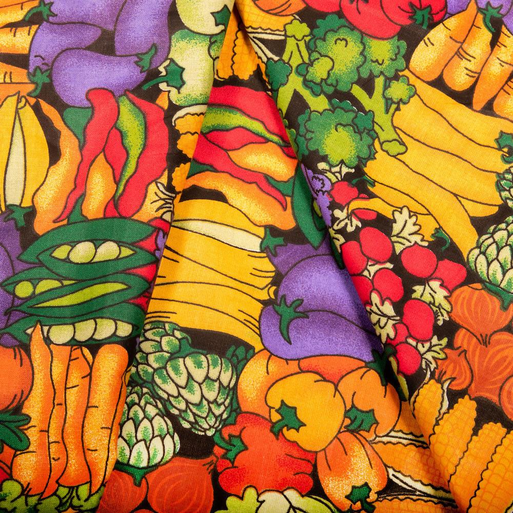 Farmers Market Ebony Printed Cotton - Image 2