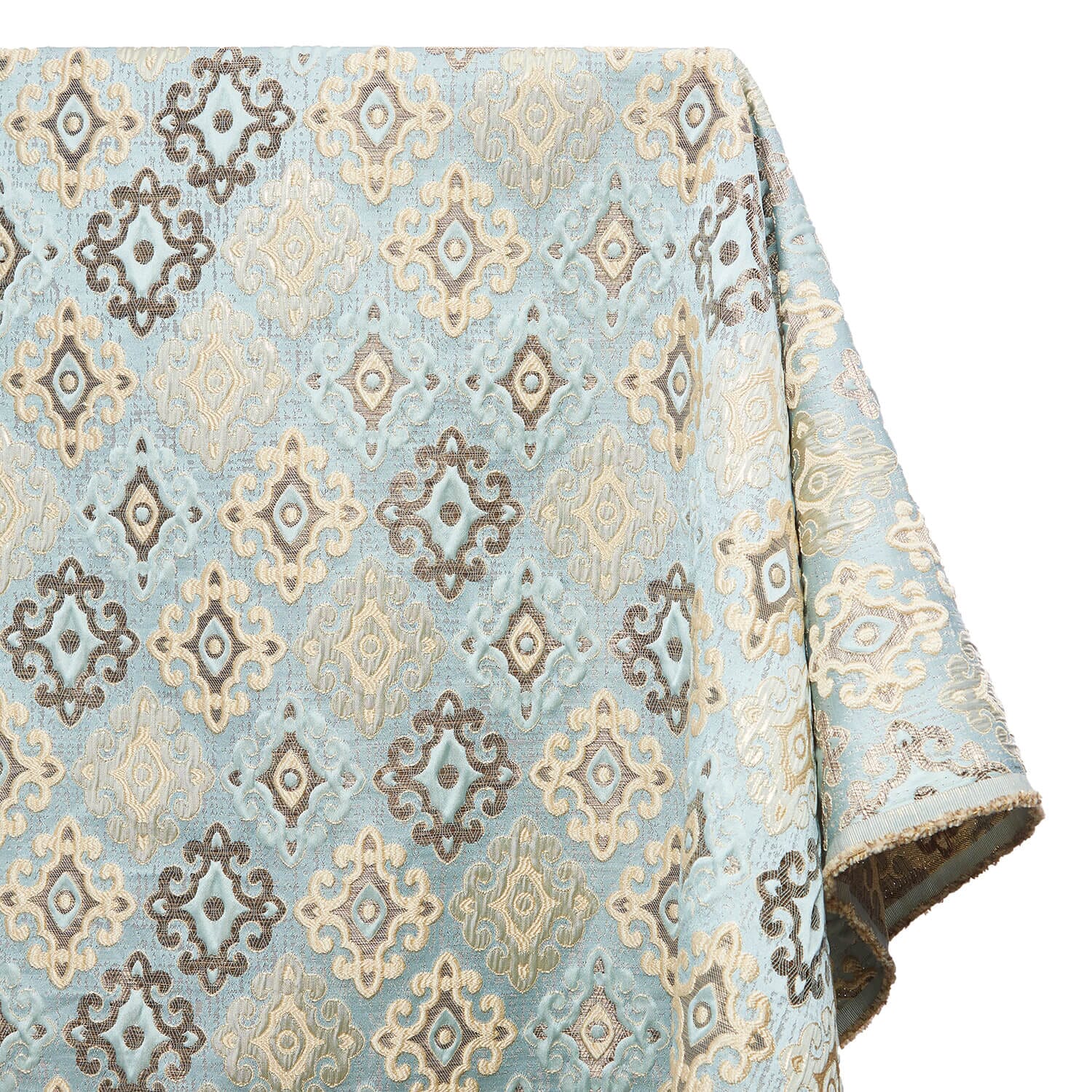 Fleury Cross Extra Wide Two Tone Crinkle Metallic Damask Jacquard - Image 6