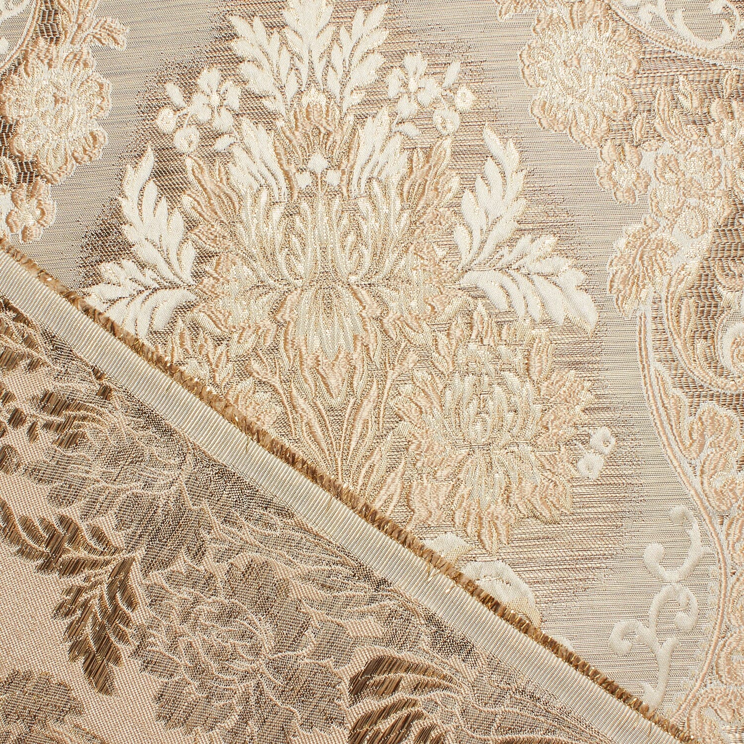 Floral Bouquet Extra Wide Metallic Damask Upholstery Jacquard - Image 4