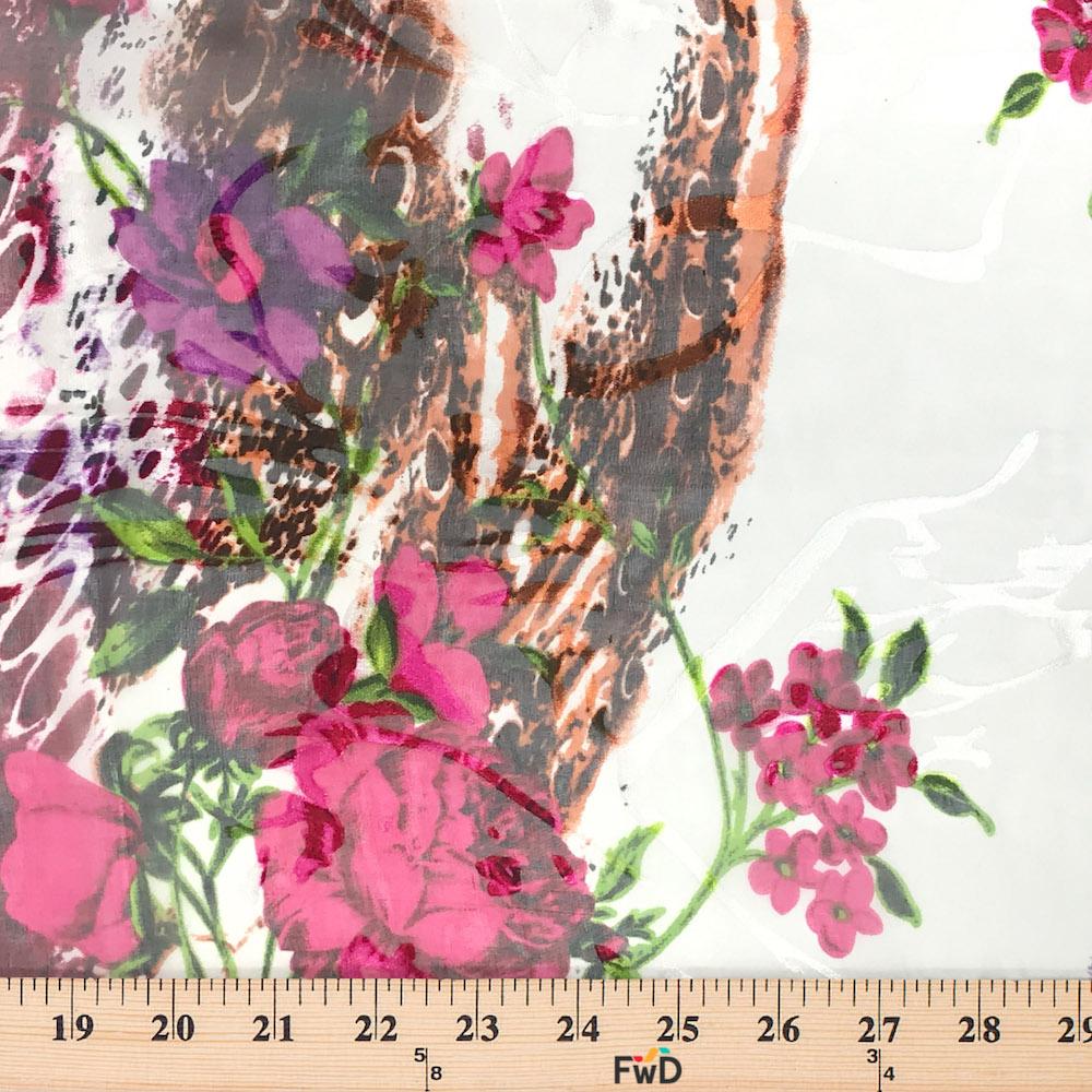 Floral Burnout Printed Silk Chiffon - Image 10