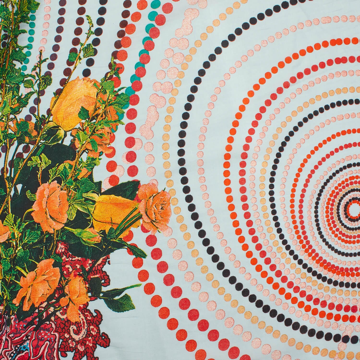 Floral Dotted Swirl Printed Broadcloth - Image 3