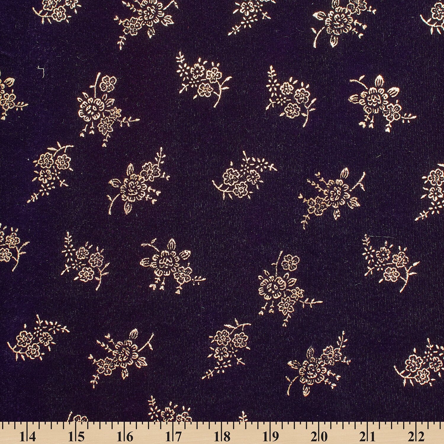 Floral Metallic Embroidered Micro Velvet - Image 3