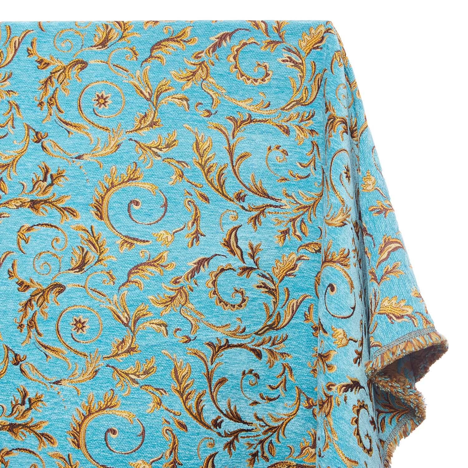 Floral Scroll Metallic Chenille Upholstery Jacquard - Image 6
