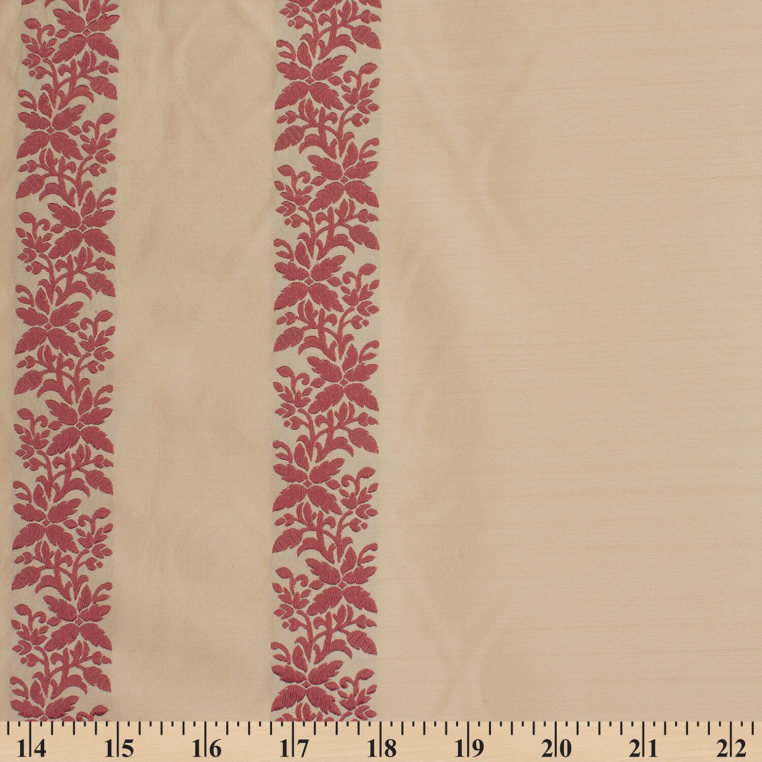 Floral Vine Embroidery On Silk Taffeta (54 Inch) - Image 3