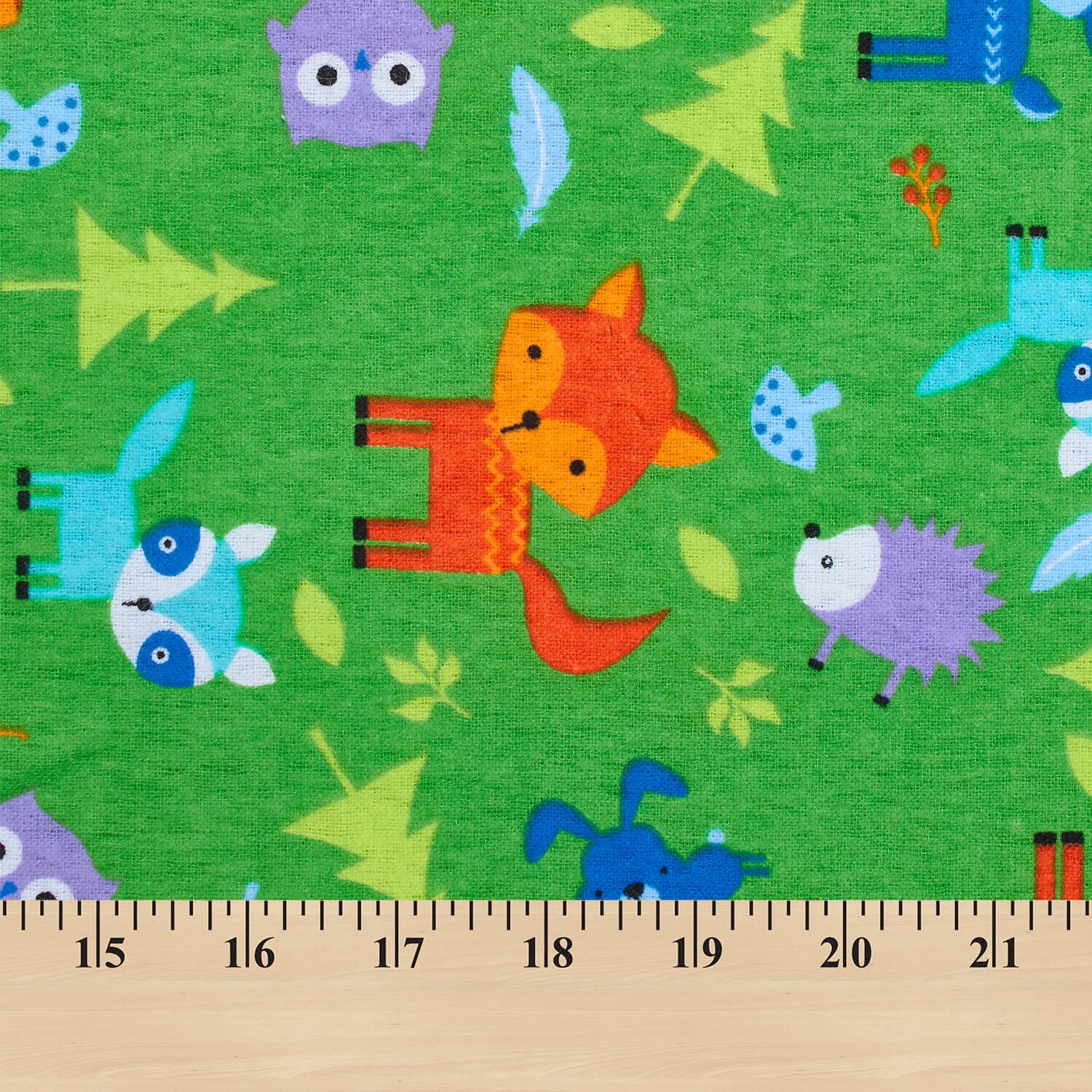 Forest Animals Printed Cotton Flannel - Image 4