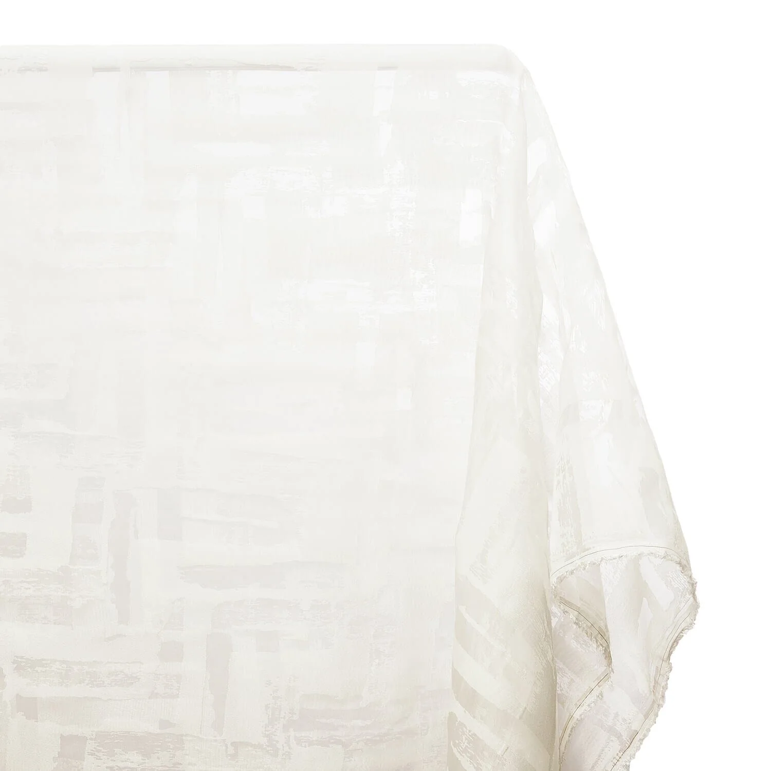 Geometric Abstract Extra Wide Burnout Polyester Rayon Jacquard On Voile - Image 8