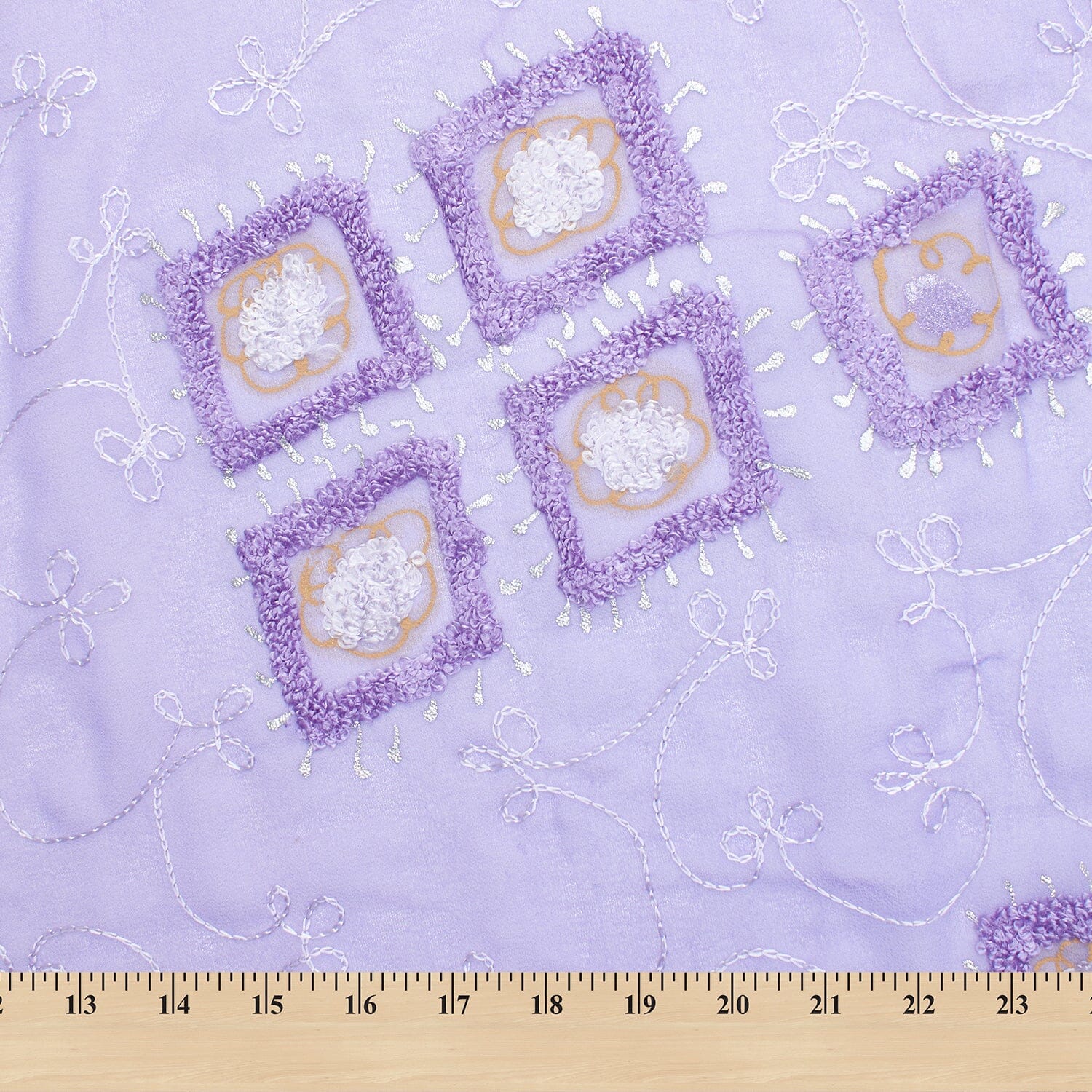 Geometric Floral Embroidery On Georgette - Image 10