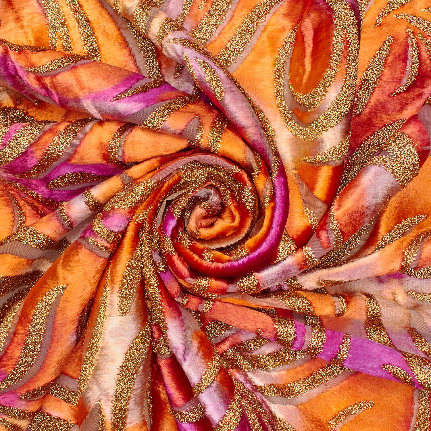 Geometric Metallic Velvet Burnout On Mesh - Image 11