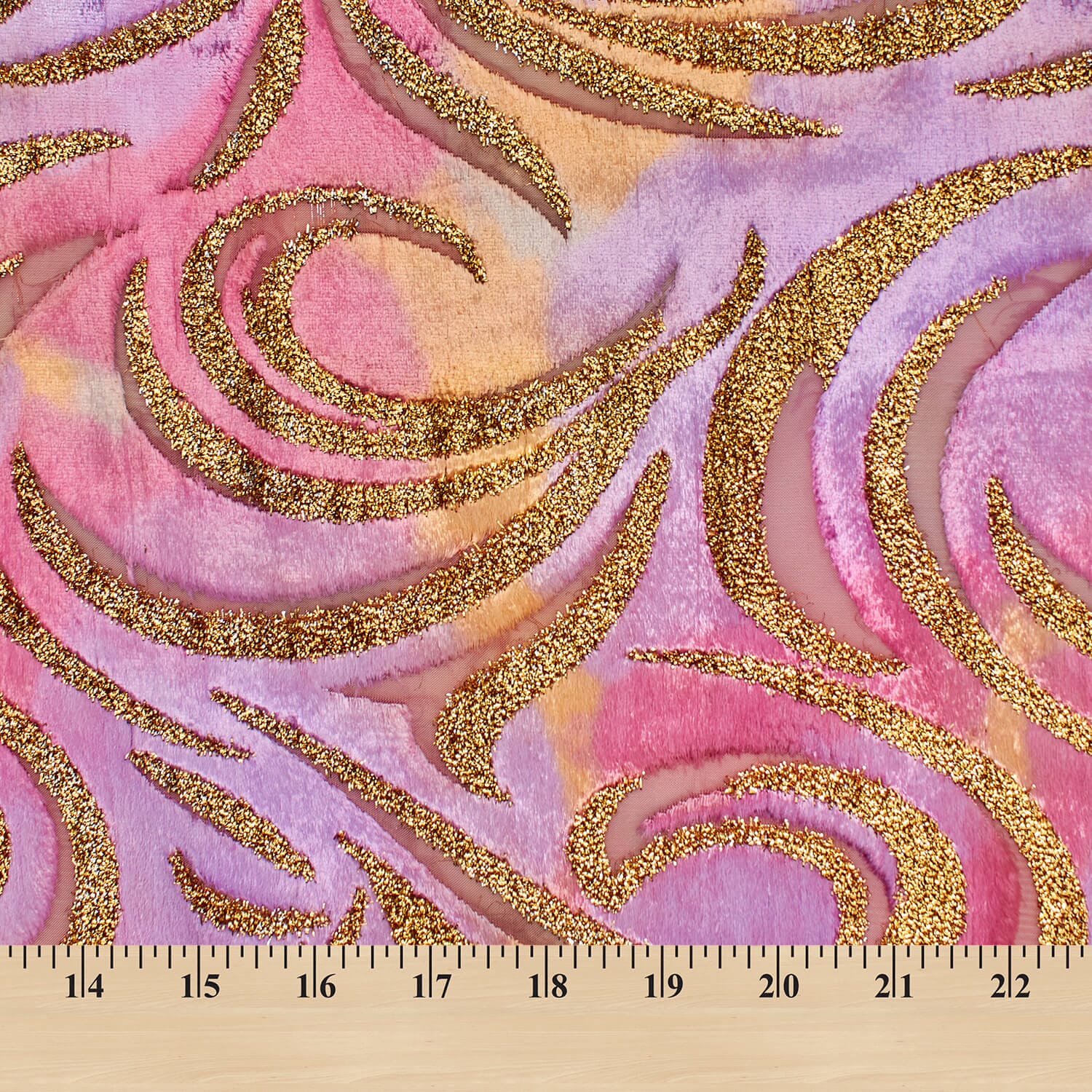 Geometric Metallic Velvet Burnout On Mesh - Image 17