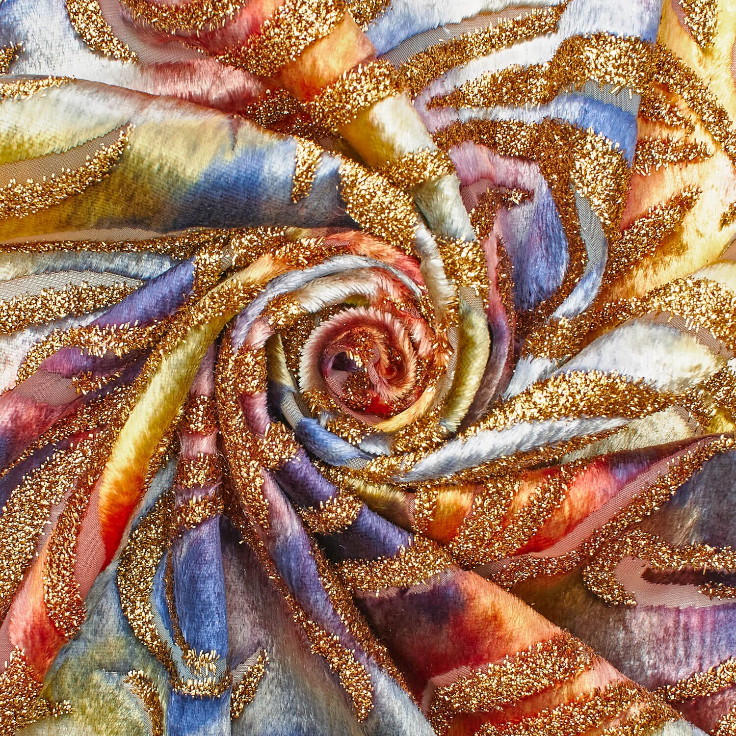 Geometric Metallic Velvet Burnout On Mesh - Image 7