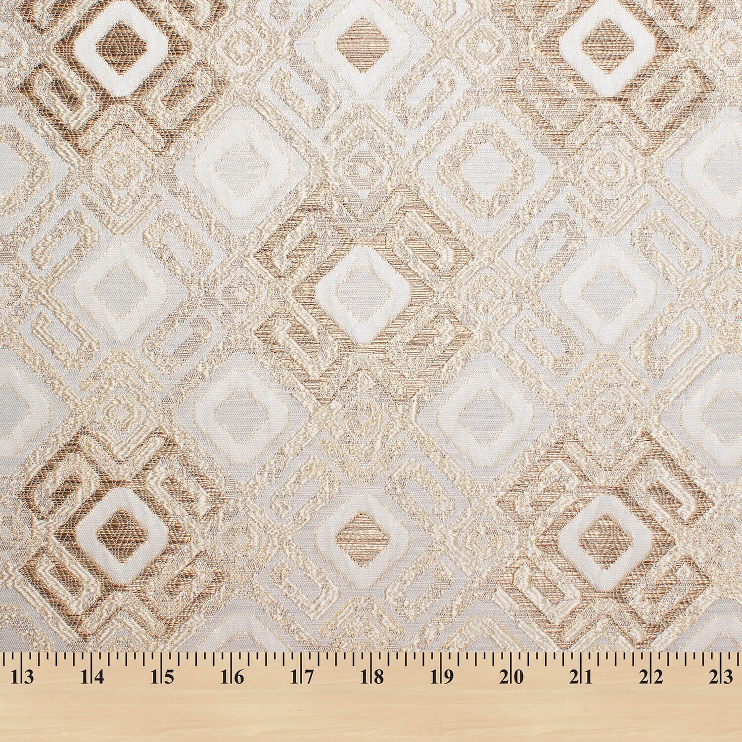 Geometric Square Extra Wide Metallic Upholstery Jacquard - Image 13