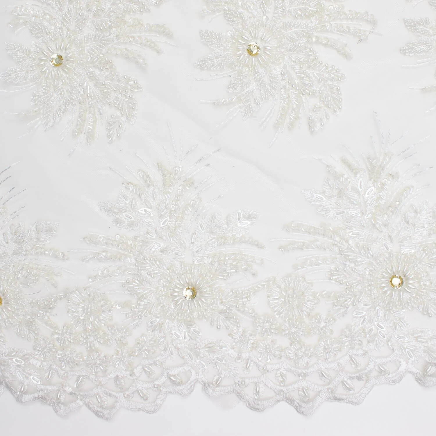 Gloriosa Bridal Lace Beaded Fabric - Image 3