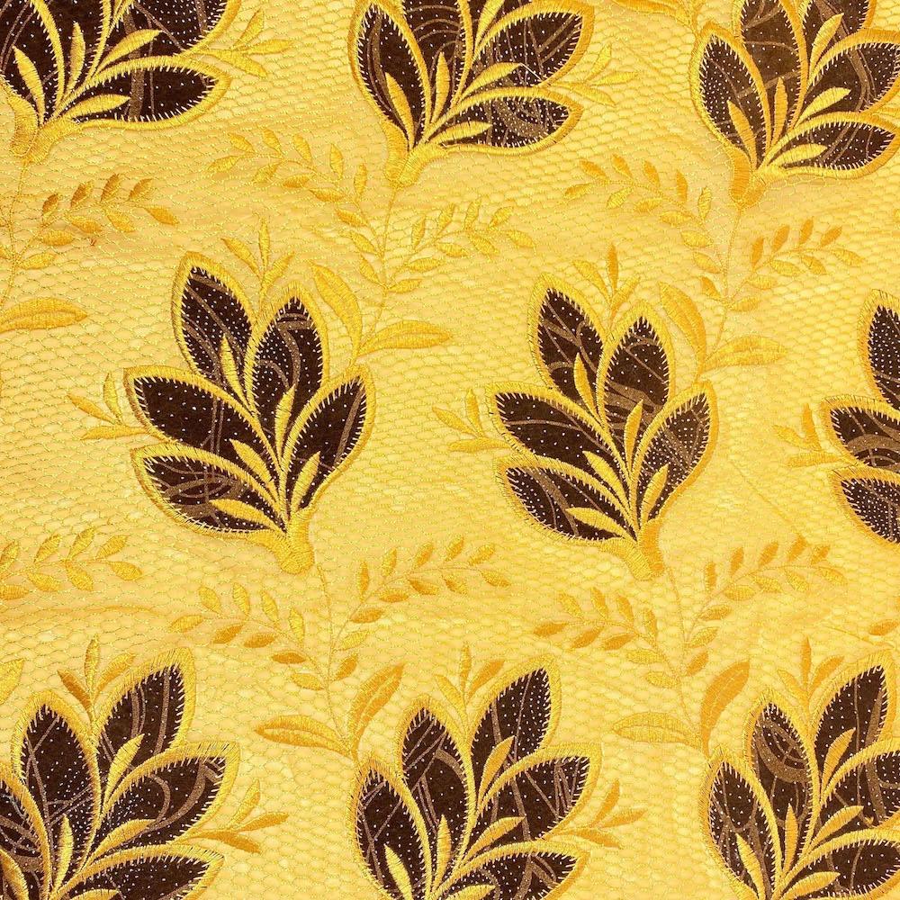 Sparkled Mint Leaves Metallic Embroidery Lace - Image 2